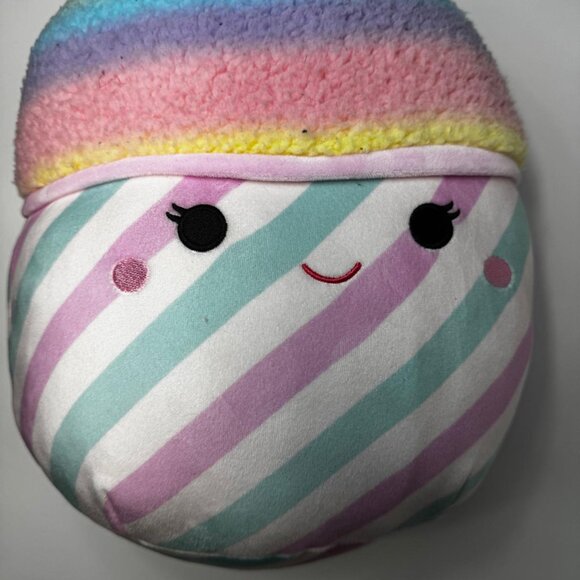 Squishmallows Rare Bevin Rainbow Snow Cone Plush, Official Kellytoy Plush - Picture 3 of 3